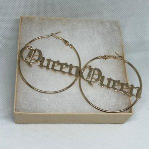 Queen Hoop Earrings